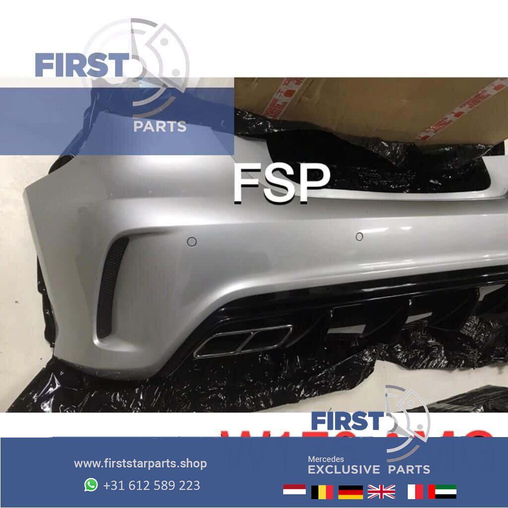 W176 A45 AMG Facelift Achterbumper + diffuser + uitlaat sier, Gebruikt, -, Ophalen of Verzenden, Achter