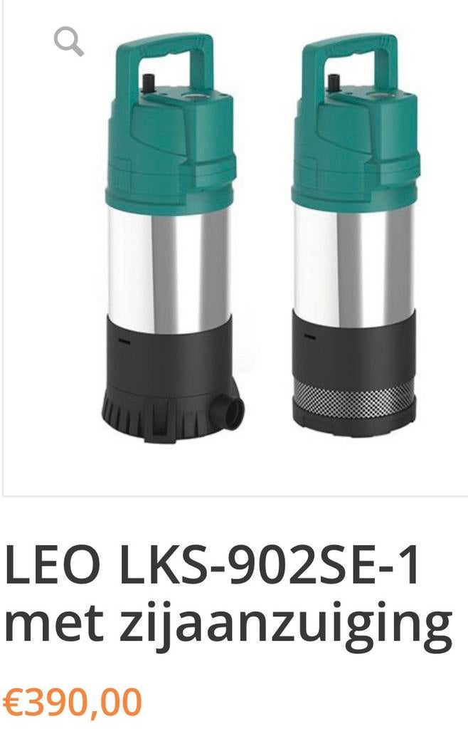 LEO Dompelpomp LKS-1102SE - Zo goed als nieuw!, Ophalen of Verzenden, Zo goed als nieuw, Elektrisch, Dompelpomp