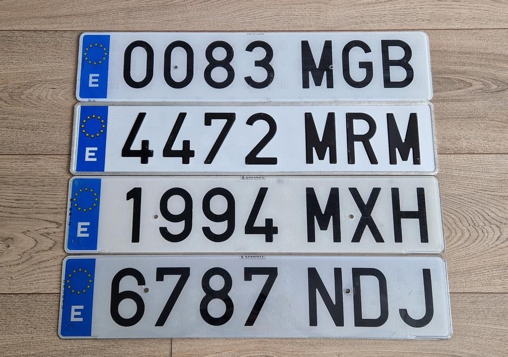 Nummerplaten kentekenplaten nummerborden Spanje, Verzamelen, Ophalen of Verzenden, Gebruikt, Auto's