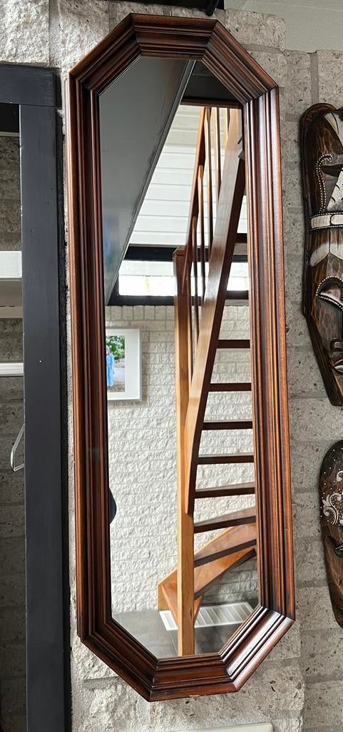 Eiken spiegel met een mooi frame, Huis en Inrichting, Woonaccessoires | Spiegels, Ophalen, Minder dan 50 cm, Gebruikt, Minder dan 100 cm