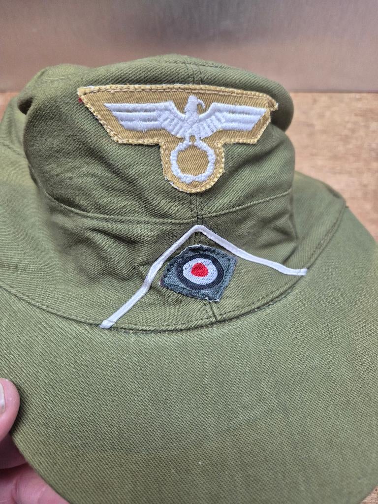 Pet Duits WO2 Afrikakorps, Ophalen of Verzenden, Landmacht, Duitsland, Helm of Baret