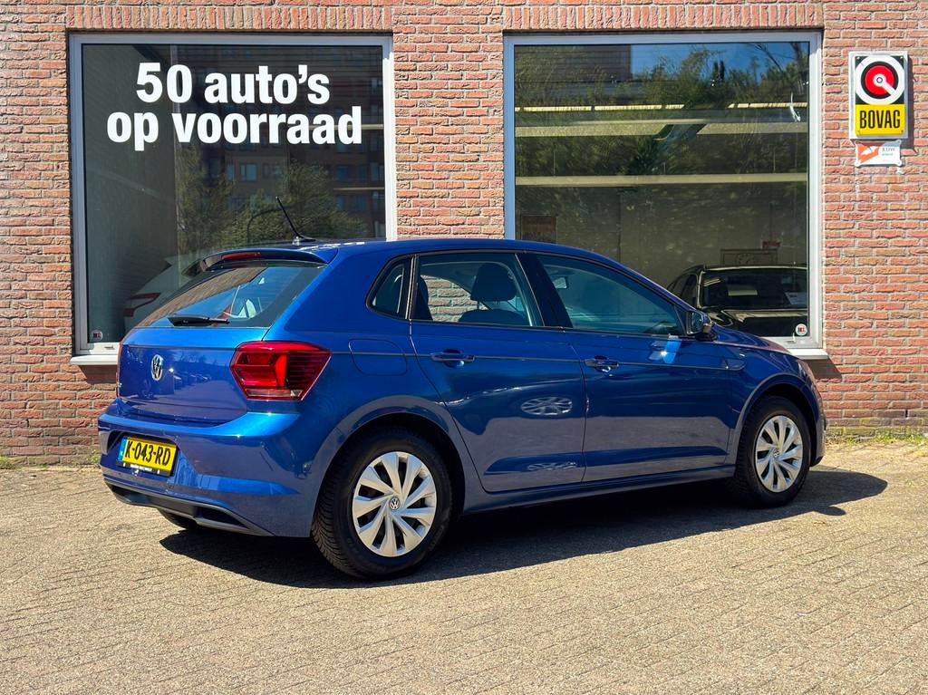 Volkswagen Polo 1.0 TSI Highline | Navi | Cruise | El Ramen, Auto's, Stof, Gebruikt, 95 pk, Blauw
