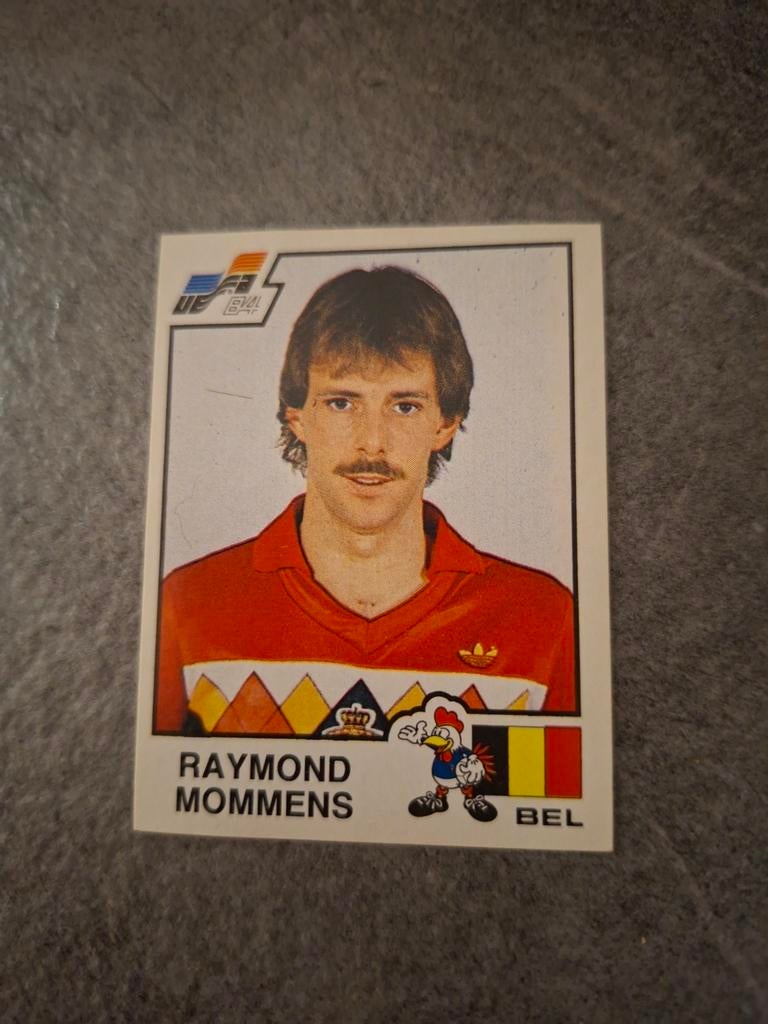 Panini sticker Euro 84 France. Speler Raymond Mommens België, Verzenden, Zo goed als nieuw, Sticker