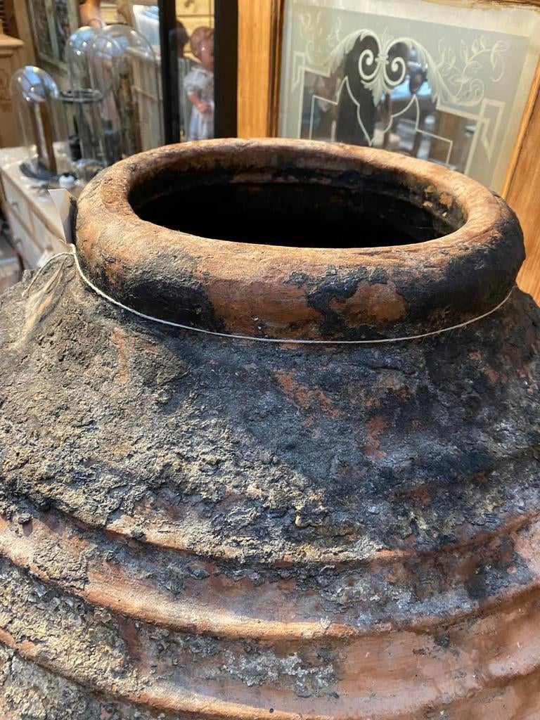 Terracotta Kruik Vaas met Mooie Patina, Ophalen