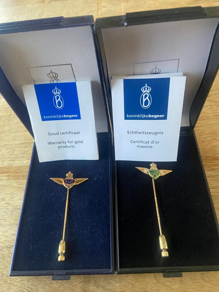 KLM jubileumspeldjes speldjes, Ophalen, Nieuw, Transport, Speldje of Pin