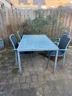 Tuintafel en stoelen, Ophalen of Verzenden, Gebruikt, 4 zitplaatsen, Tuinset