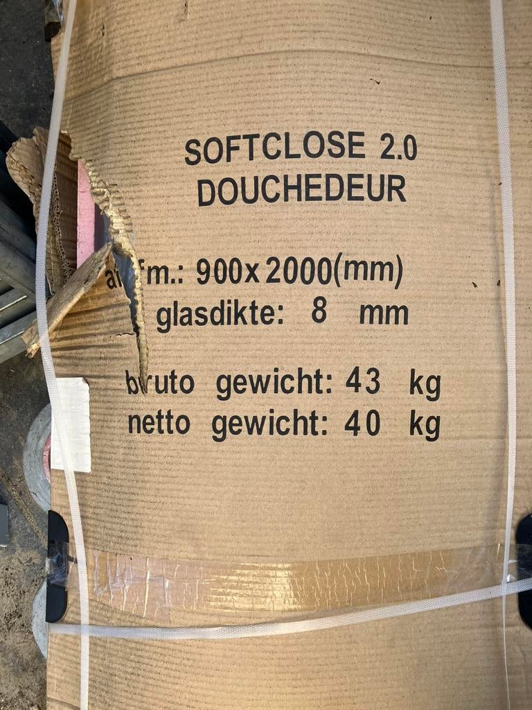 Softclose douchedeur. Wiesbaden. Chroom. Nieuw. Douche wand., Ophalen, Nieuw, Chroom, Douche