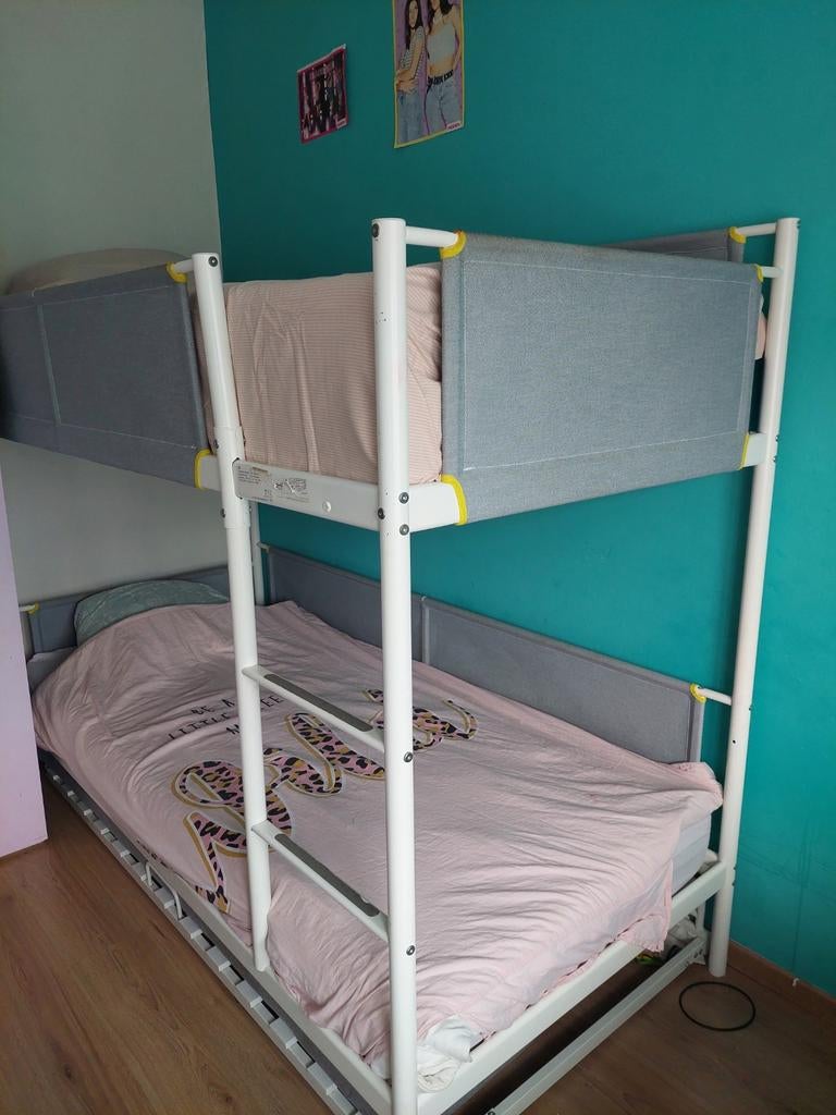 Gooie stapelbed IKEA vitval 3 bedden, 90 cm, Tweepersoons, Ophalen of Verzenden, Zo goed als nieuw