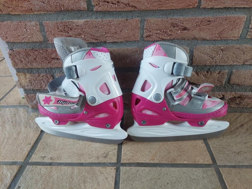 Nijdam schaatsen roze/wit maat 30-33, Sport en Fitness, Schaatsen, Ophalen of Verzenden, Zo goed als nieuw, IJshockeyschaatsen