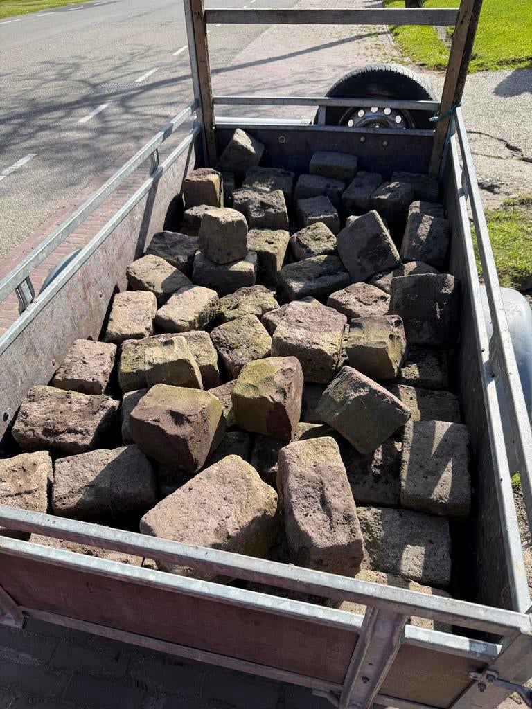Basalt keien - ca. 60 stuks voor tuin of oprit, Tuin en Terras, Grind, Keien en Split, Ophalen, Gebruikt, Kei, Basalt
