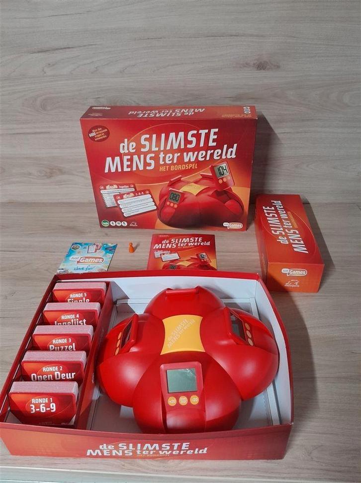 de slimste mens ter wereld dikke doos [s1257], Hobby en Vrije tijd, Gezelschapsspellen | Bordspellen, Zo goed als nieuw, Verzenden