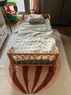 Rotan kinderbed, Kinderen en Baby's, Ophalen, Gebruikt, 70 tot 85 cm, 140 tot 160 cm