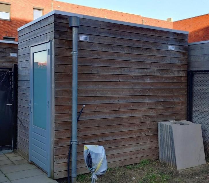 Schuurtje, af te halen, zelf demonteren, Tuin en Terras, Tuinhuizen, Zo goed als nieuw, Schuur, Hout, 250 tot 500 cm, 200 tot 400 cm