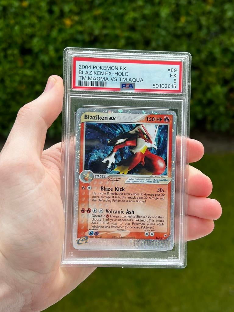 Blaziken EX 89 PSA 5 Pokemon Card, Ophalen of Verzenden, Zo goed als nieuw
