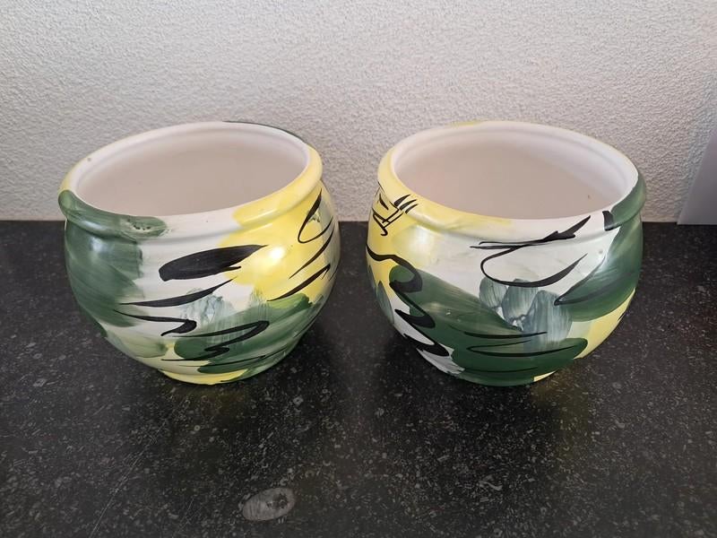 Decoratieve bloempotten Chinees Japans, Antiek en Kunst, Ophalen of Verzenden