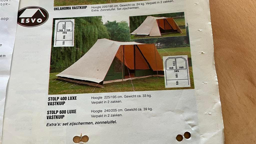 Goede Esvo Stolp 400 De Luxe Piramide Tent - vaste kuip, Caravans en Kamperen, Tenten, Ophalen, Gebruikt, Tot en met 4