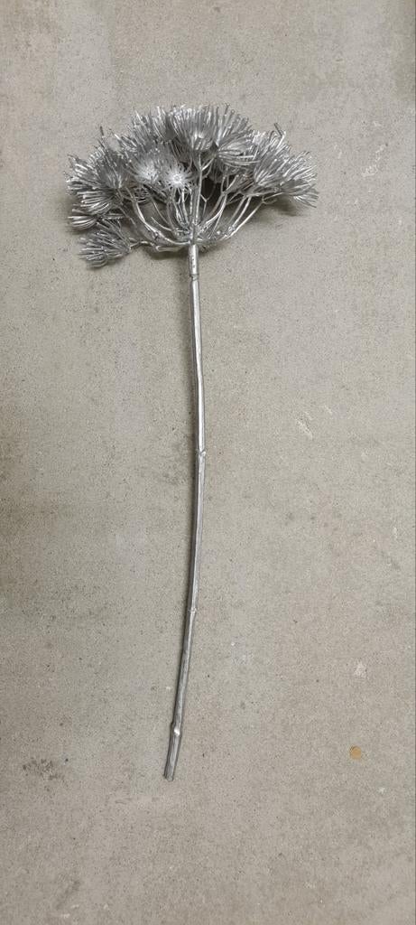 Zilver kunst tak/bloem., Huis en Inrichting, Woonaccessoires | Kunstplanten en Kunstbloemen, Ophalen of Verzenden, Zo goed als nieuw