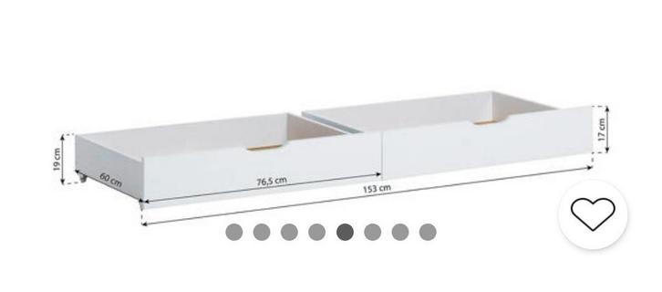 Hoppekids Bedlade (set van 2) - Wit, Huis en Inrichting, Slaapkamer | Bedden, Gebruikt, Eenpersoons, 70 cm of minder, Overige maten