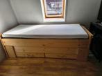 Eenpersoons bed van steigerhout + lades + logeerbed, Ophalen, 90 cm, Eenpersoons, Steigerhout
