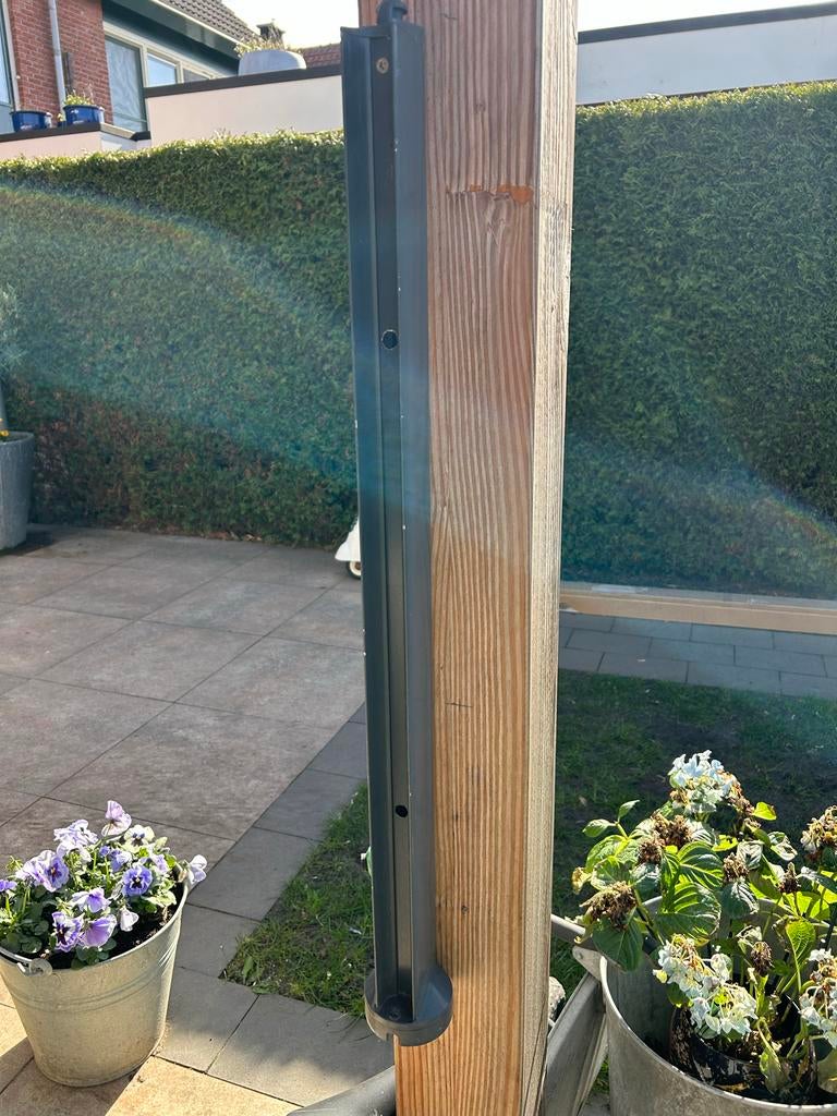 Uittrekbaar Tuinscherm - Privacy en Windbescherming, Ophalen, Kunststof, Gebruikt, 200 cm of meer