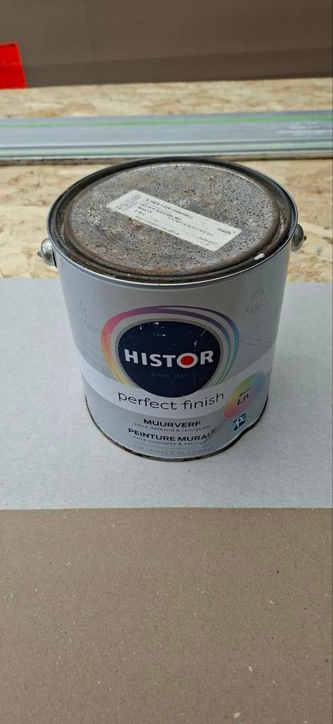 Histor Perfect Muurverf Taupe 2.5L - Nieuw, Overige kleuren, Nieuw, Ophalen of Verzenden, Verf