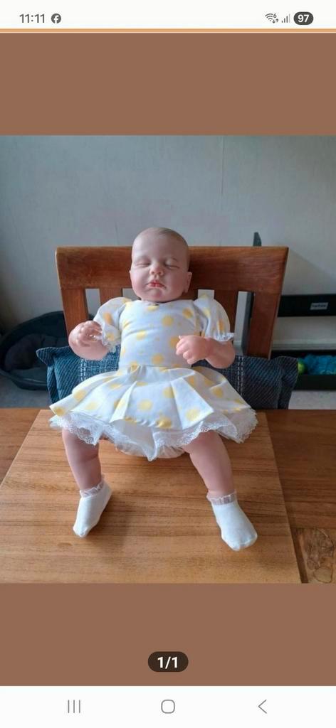 Reborn pop, Verzamelen, Poppen, Zo goed als nieuw, Pop, Ophalen of Verzenden