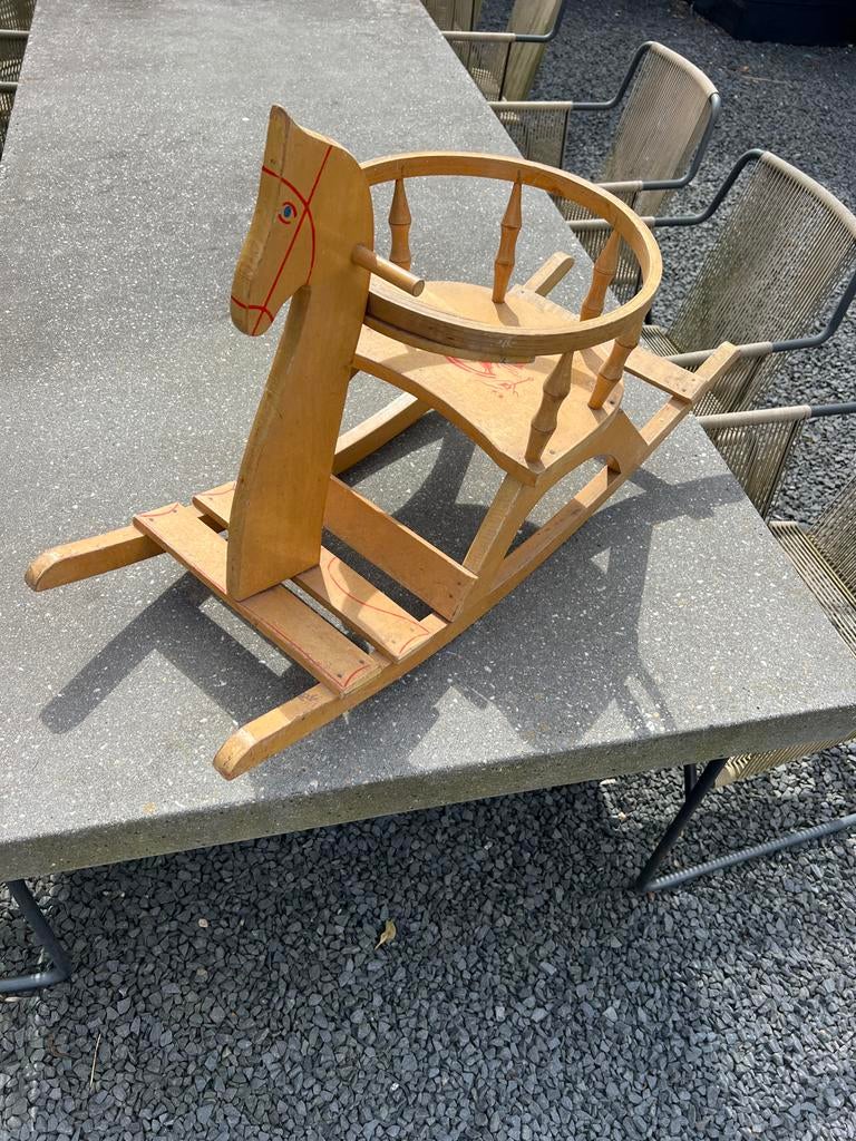 Houten hobbelpaardje, Ophalen of Verzenden, Gebruikt, Jongen of Meisje