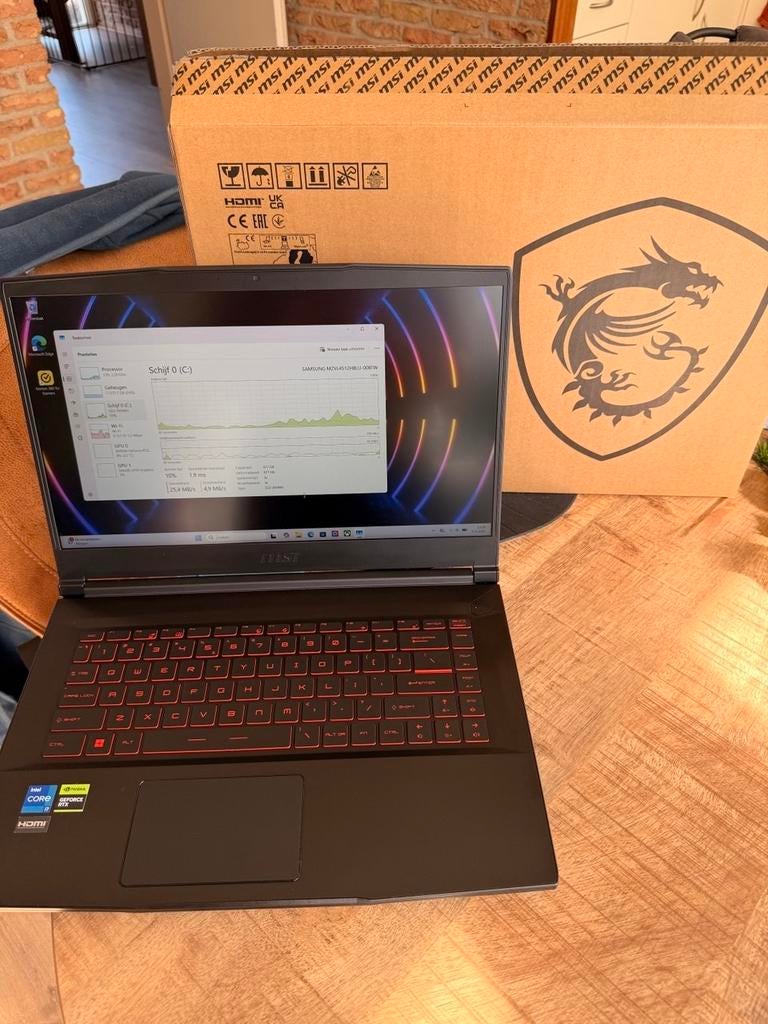 MSI Thin GF63 12VF-270NL - i7-12650H, RTX 4060, 32GB RAM, Computers en Software, Windows Laptops, Ophalen of Verzenden, Zo goed als nieuw