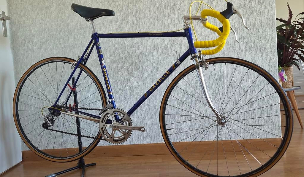 Gazelle Champion Mondial AA 56cm - Brusselsblauw, Fietsen en Brommers, Fietsen | Racefietsen, Ophalen, Gebruikt, Gazelle, 53 tot 57 cm