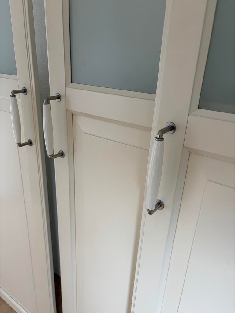 5 IKEA PAX deuren met glas en witte grepen, Huis en Inrichting, Ophalen, Gebruikt, 200 cm of meer, 50 tot 100 cm