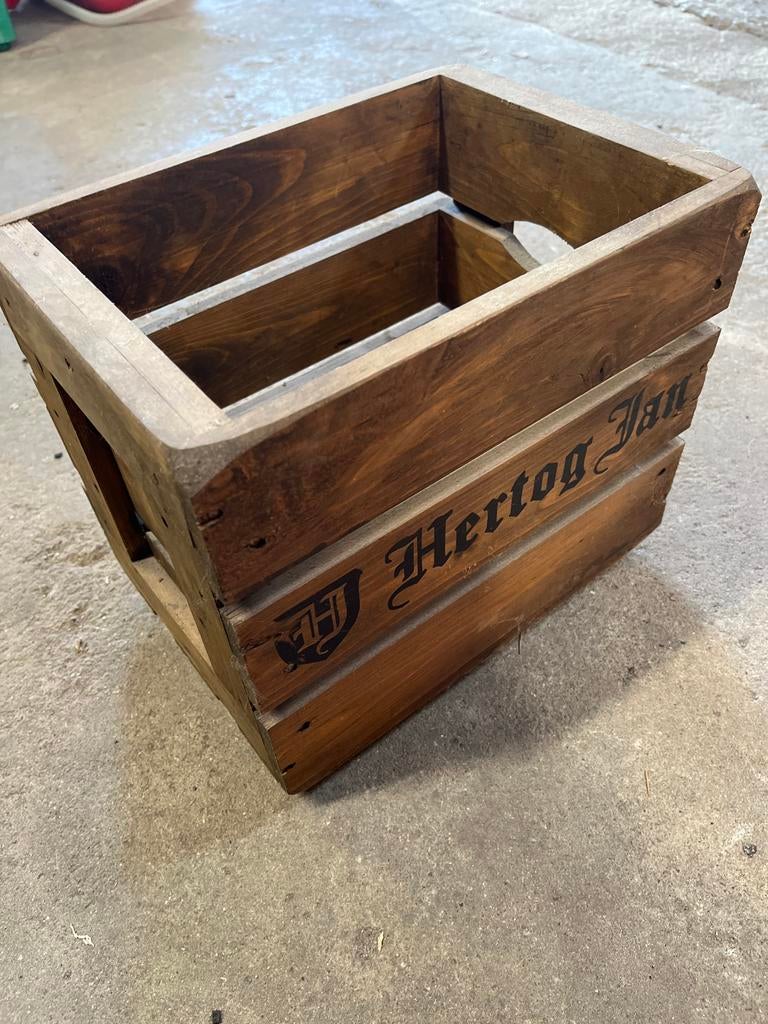 Houten kratje Hertog Jan - Vintage bierkrat, Ophalen of Verzenden, Gebruikt