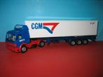 GDH - CGM containers  MERCEDES met oplegger  Herpa, Ophalen of Verzenden, Zo goed als nieuw, Bus of Vrachtwagen, Herpa