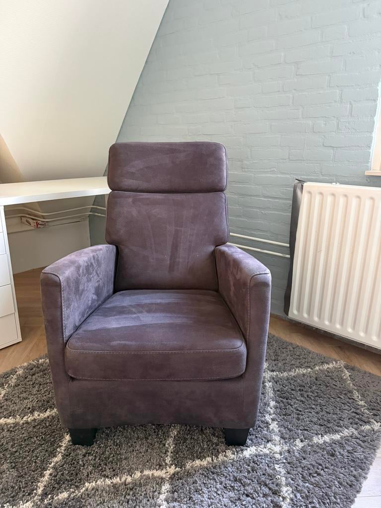 Grijze stoel, Ophalen, Zo goed als nieuw, Stof, 50 tot 75 cm