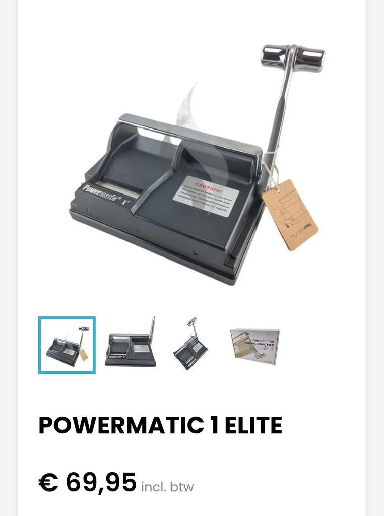 Powermatic 1 Elite Handmatige Sigarettenmaker, Ophalen of Verzenden, Zo goed als nieuw, Overige typen