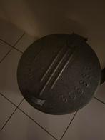 Vintage metalen afvalemmer met deksel, Gebruikt, 50 tot 75 cm, Ophalen of Verzenden, 20 tot 30 liter