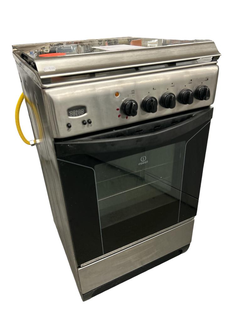 Indesit gasfornuis met elektrische oven # 9902, Witgoed en Apparatuur, Fornuizen, Ophalen, Zo goed als nieuw, Indesit, Gas