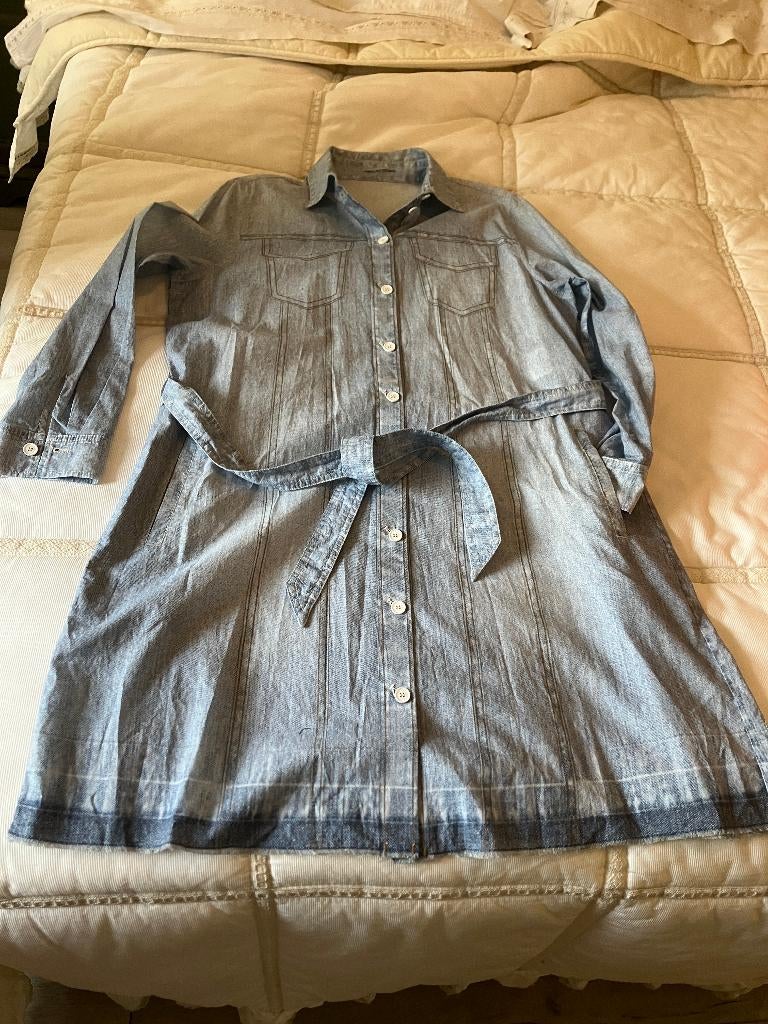 Marc Cain spijkerjurk, Kleding | Dames, Jurken, Blauw, Maat 42/44 (L), Nieuw, Ophalen of Verzenden