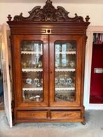 Antieke Vitrinekast / Houtsnijwerk, Antiek en Kunst, Antiek | Meubels | Kasten, Ophalen
