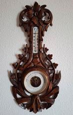 Antieke Barometer met Houten Ornamenten, Ophalen of Verzenden, Gebruikt, Barometer