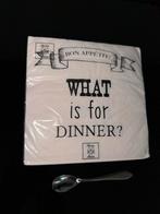Rivièra Maison Servetten "What is for Dinner?" Nieuw, Ophalen of Verzenden, Nieuw
