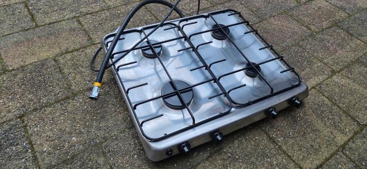 Ariston inbouw gaskookplaat met 4 pitten, Witgoed en Apparatuur, Kookplaten, Gebruikt, Inbouw, Gas, 4 kookzones, Ophalen of Verzenden