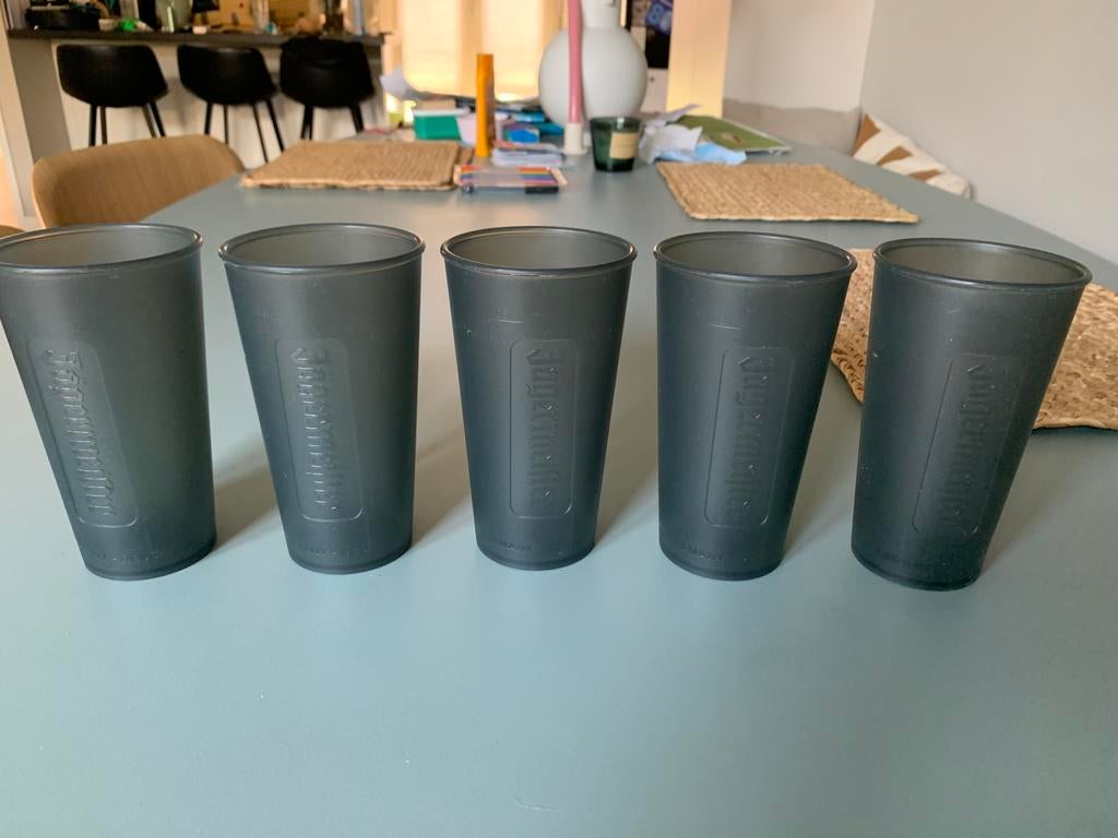5x jagermeister grote glazen plastic, Ophalen of Verzenden, Nieuw, Gebruiksvoorwerp
