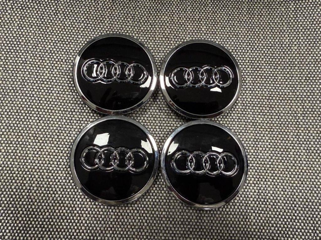 Nieuwe Audi 61mm Zwart Naafdoppen Naafkapjes Naafkappen, Ophalen of Verzenden, Nieuw