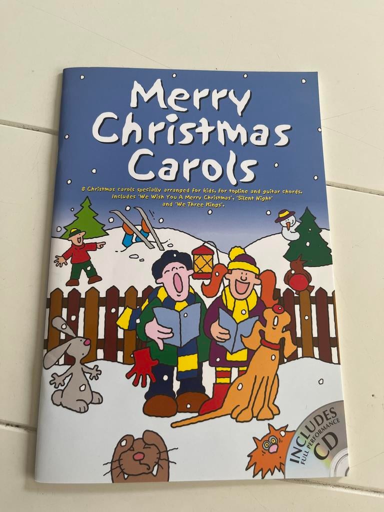 Merry Christmas Carols gitaar lesboekje met CD, Muziek en Instrumenten, Gitaar, Overige genres, Les of Cursus, Ophalen of Verzenden