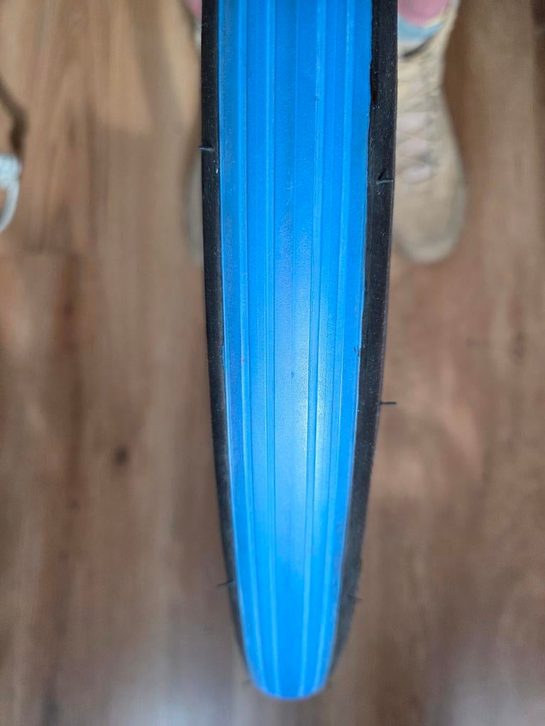 Tacx Trainerband 26 inch blauw + nieuwe binnenband, Fietsen en Brommers, Ophalen of Verzenden, Zo goed als nieuw, Band, Tacx