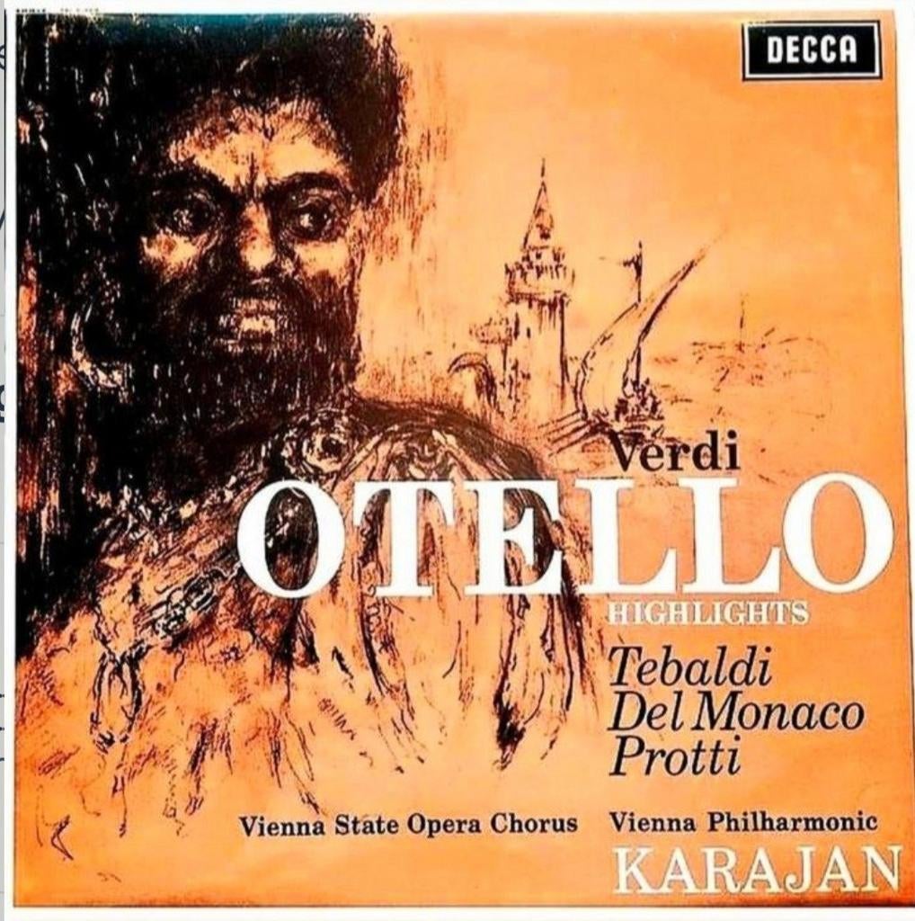 LP  VERDI - Otello (Tebaldi-Del Monaco-Protti-Karajan), Gebruikt, Opera of Operette, Ophalen of Verzenden, Romantiek
