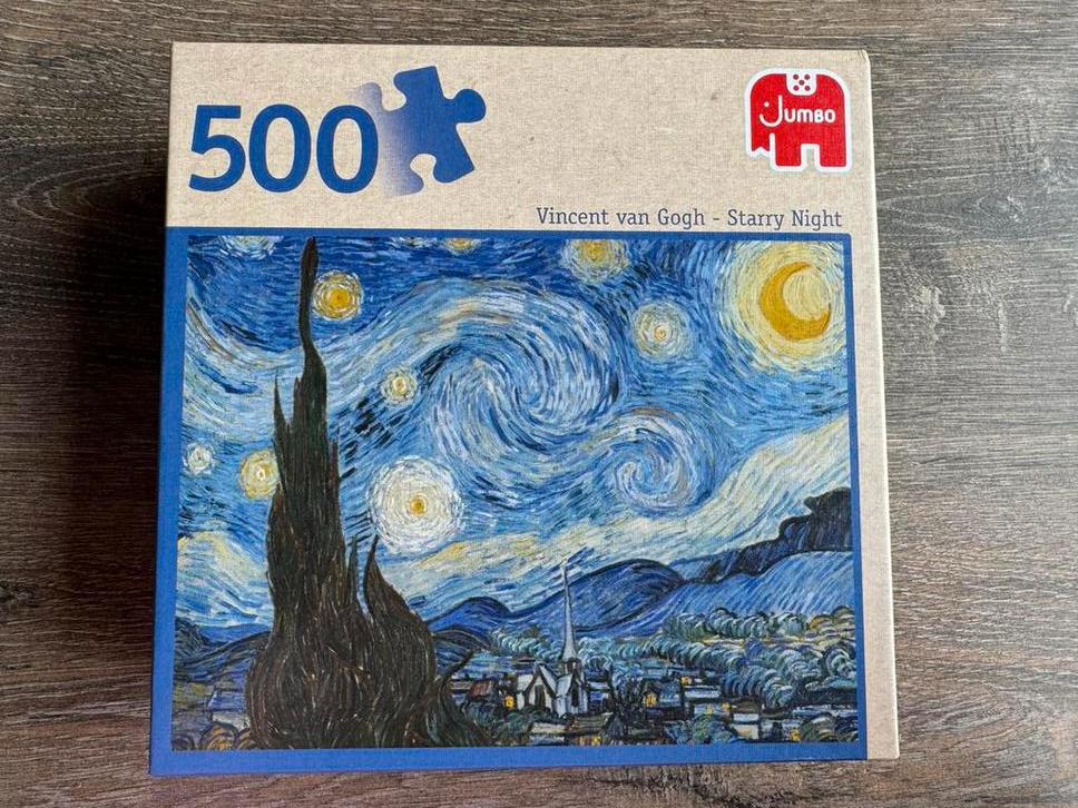 Vincent van Gogh Starry Night 500 jumbo puzzel, Ophalen of Verzenden, 500 t/m 1500 stukjes, Zo goed als nieuw