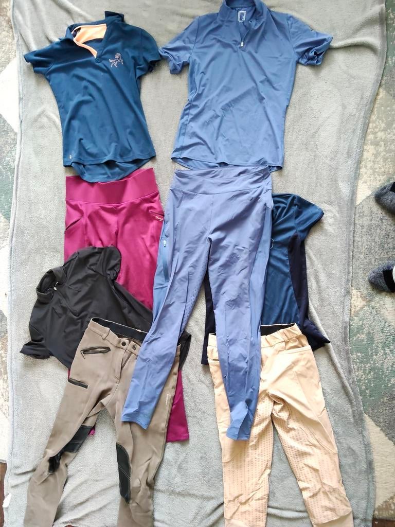 8-delige paardrijset meisje, XS of 152, Dieren en Toebehoren, Paardrijkleding, Ophalen of Verzenden, Dressuur, Bovenkleding