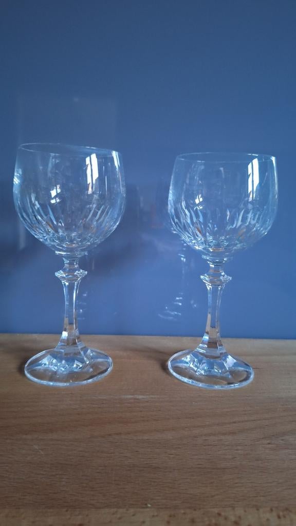 Kristallen vintage wijnglazen, Verzamelen, Glas en Borrelglaasjes, Ophalen of Verzenden, Zo goed als nieuw, Overige typen