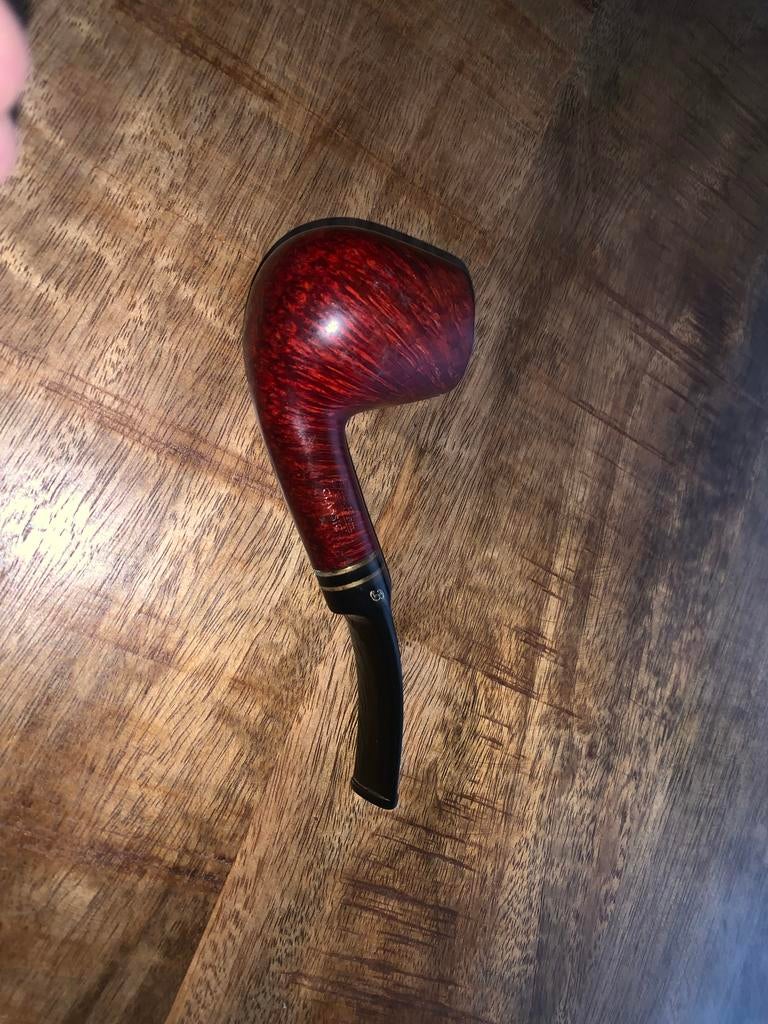 Stijlvolle Bruyèrehouten Big Ben Pijp - Brebbia Classic, Ophalen of Verzenden, Gebruikt, (Water)pijp